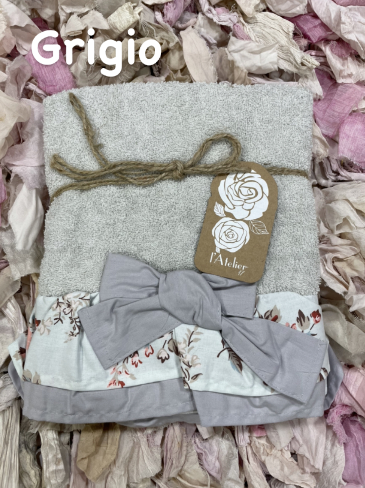 L'Atelier 17 Set 2 asciugamani in spugna Carolina Shabby 6 varianti –  Angelica Home Stabia