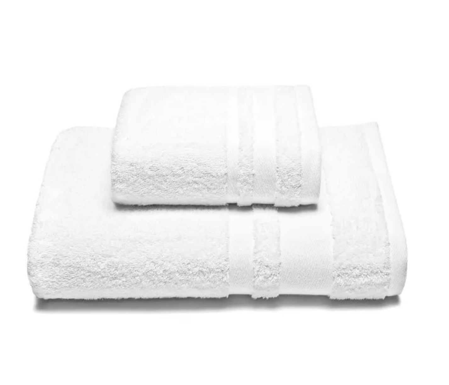 Caleffi Soft Bianco asciugamani coppia spugna 1+1 550gr/mq
